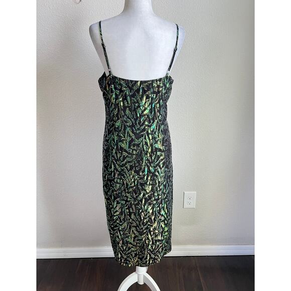 House of Harlow 1960 X Revolve Alvaro Metallic Wrap Dress Women's L Party - Picture 6 of 9